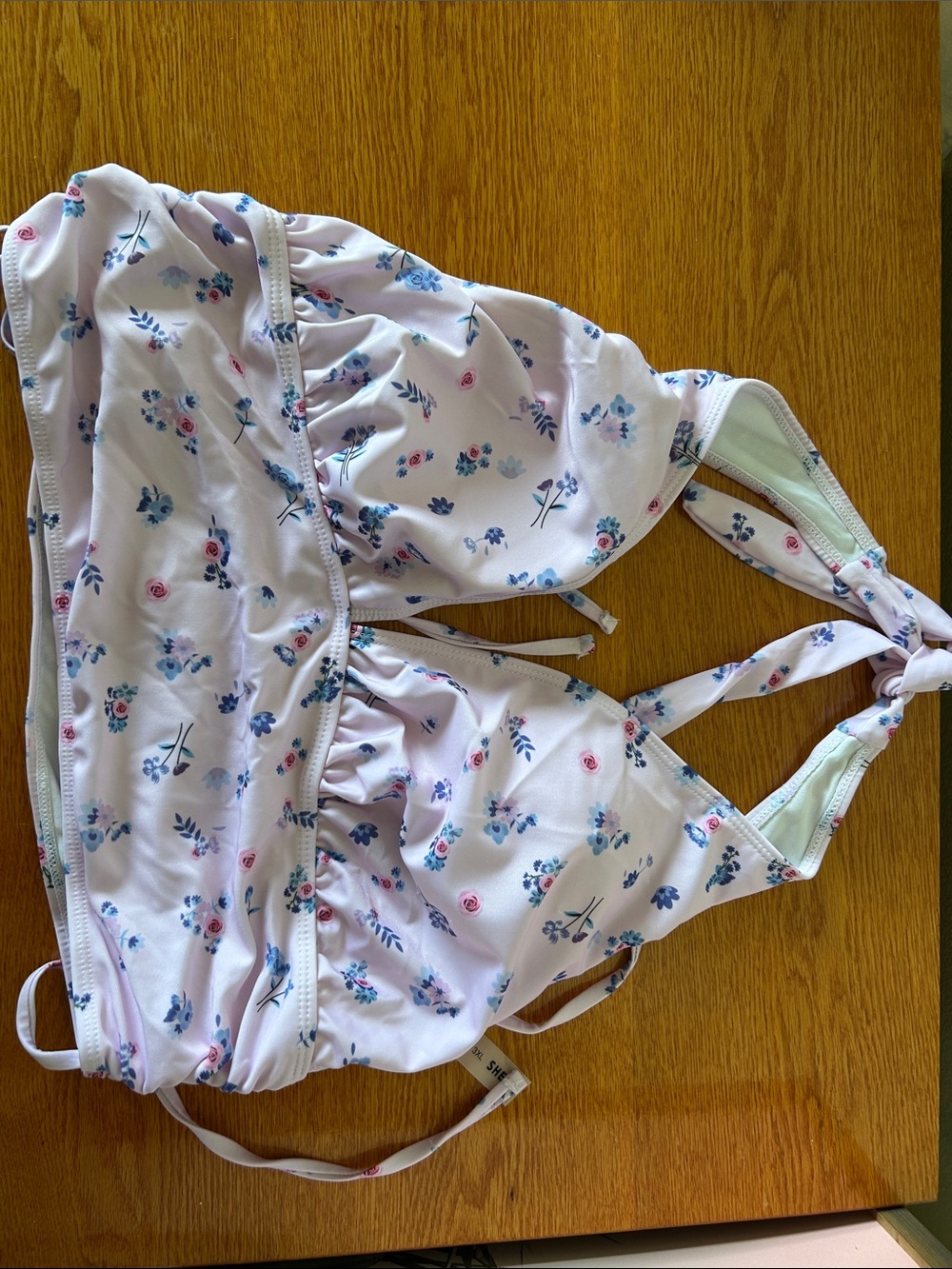 SHEIN Pink Floral Two-Piece Girls' Bikini